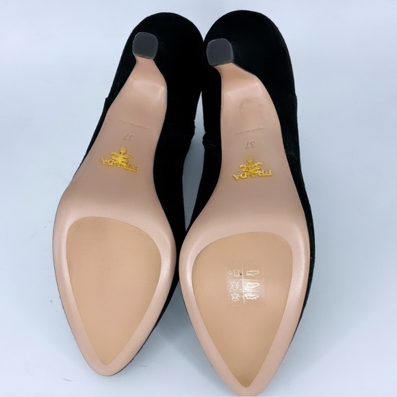 PRADA Calzature Donna Camoscio 6 - Ankle Booties Black Suede - Picture 4 of 9